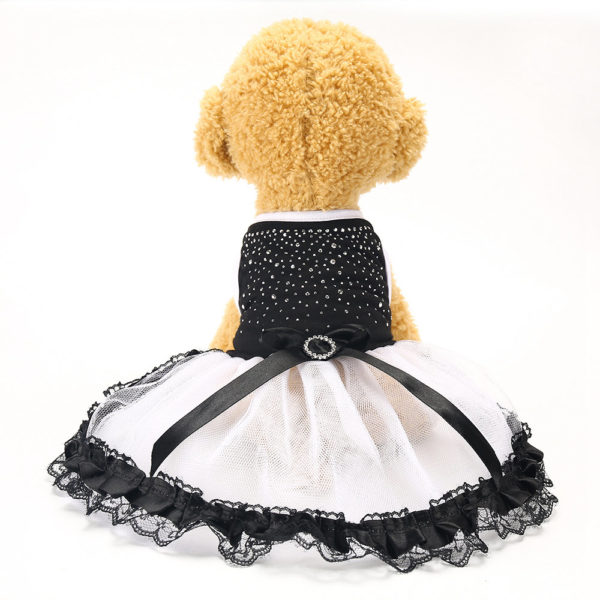 2018 Pet Clothes For Dog Skirts Black Rhinestone Jumpsuit For Dogs Tutu Puppy Dress Cotton Dog Clothes Pet Accessories GGA004