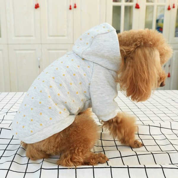 2019 Pet Dog Clothes Golden Little Dot Cotton Warm Dog Sports Hoodies for Chihuahua Small and Large Dog Clothes Sweater Costumes