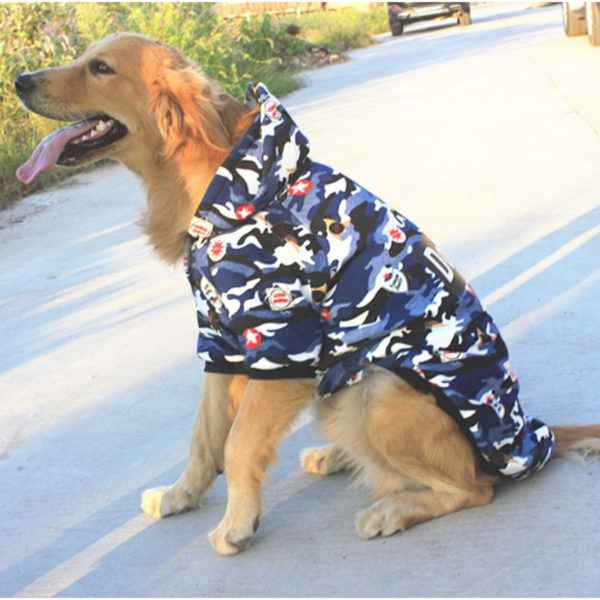 3XL 4XL 5XL 6XL 7XL 8XL 9XL Big Dog Clothes Pet Costume Medium and Large Dog Hoodies Labrador Warm Coat Camouflage Sportwear