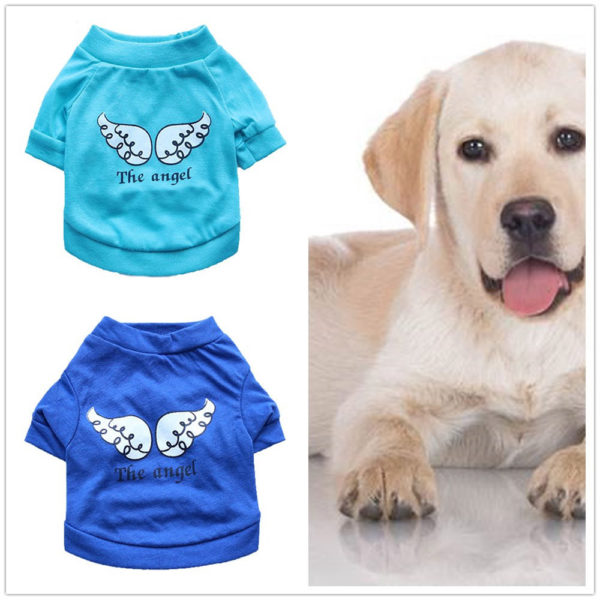 5 Colors Dog Pet Spring Summer The Angel Vest Sleeveless T-Shirts Clothes For Small Dogs Chihuahua French Bulldog Pitbull