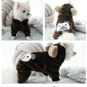 Autumn Clothing Dog Teddy Clothes Puppy Puppy Bichon Law Bucket Small Dogs Pomeranian Four-legged Pet Clothing Pet Winter Clothi