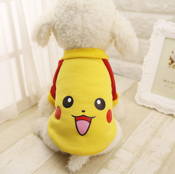 Autumn winter Pet Products Dog Clothes Pets Coats Soft Cotton Puppy Dog Coat Clothes With Cute Cartoon Pattern XS-2XL