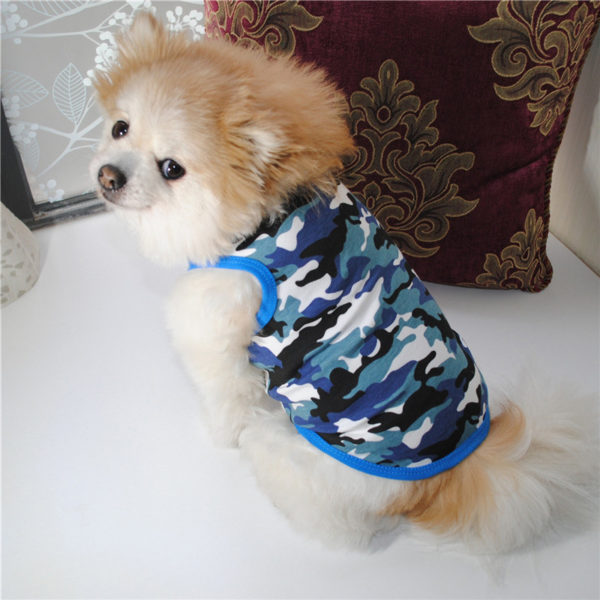 Breathable Cotton T Shirt Puppy Cat Costume Summer Dog Clothes Chihuahua Pug Yorkies Cute Camo Pet Dog Clothes For Small Dogs 35