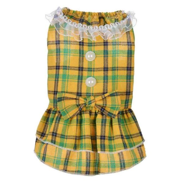 Breathable Summer Dresses for Dogs Cat Princess Pearl Dot Pet Dogs Clothes Tulle Skirt Vestidos Costumes Puppy Wedding Petstyle