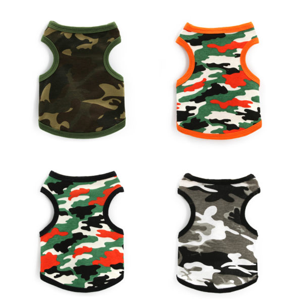Camouflage Dog Clothes Summer Pet Clothing For Dog Vest Shirt Puppy Pet Clothes For Small Medium Dogs Costume Yorkshire Apparel