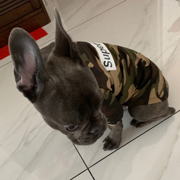 Camouflage Pet Dog T-shirt Summer Dog Vest Clothes for Small Dogs French Bulldog Sphinx Shirts Cotton Puppy Cat Suit Clothing