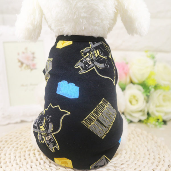 Cartoon Pet Dog Clothes Spring Summer Puppy Soft Cotton T shirt Vest Clothes for Small Dogs Teddy Apparel Coat XS-XXL