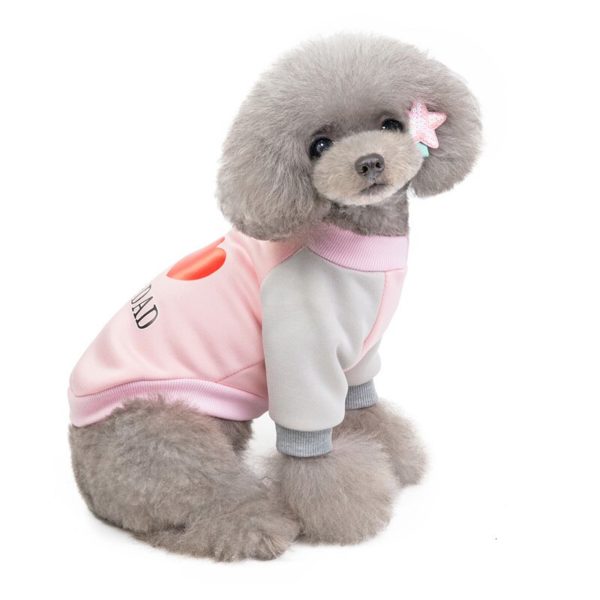 Cat Clothes For Small Dogs I Love MOM&DAD Teddy Clothing Warm Dog Coat Pet Hoodies Dog Clothes For Yorkie Shih tzu Puppy Outfits