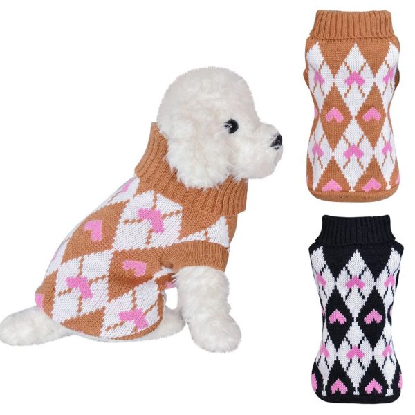 Christmas Dog Clothes Winter Warm Turtleneck Sweater Coat Pets Costume Pet Cat Clothing Jacket Coat Small Dogs Chihuahua 2019