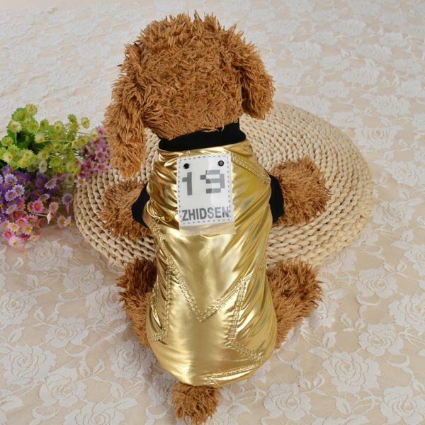 Christmas Gold bling Dog Jacket Fashion Winter warm puppy chihuahua clothes cheap pet clothes for dogs pets clothing small ropa