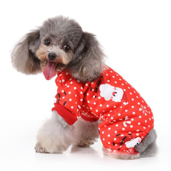 Christmas Pet Dog Puppy Snowflake Print Clothes Soft Warm Jacket Coat Costume