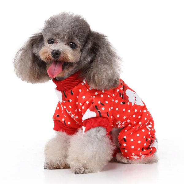 Christmas Pet Dog Puppy Snowflake Print Clothes Soft Warm Jacket Coat Costume