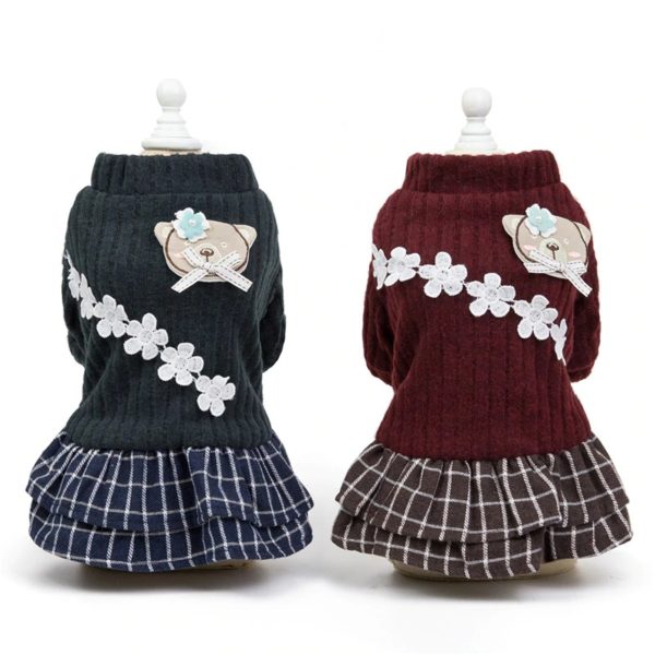 Classic Clothes for Pet Dog Cats Dress Clothes Sweater Chihuahua Dogs Cat Skirt Costume Pet Clothing Pleated skirt Pets Products