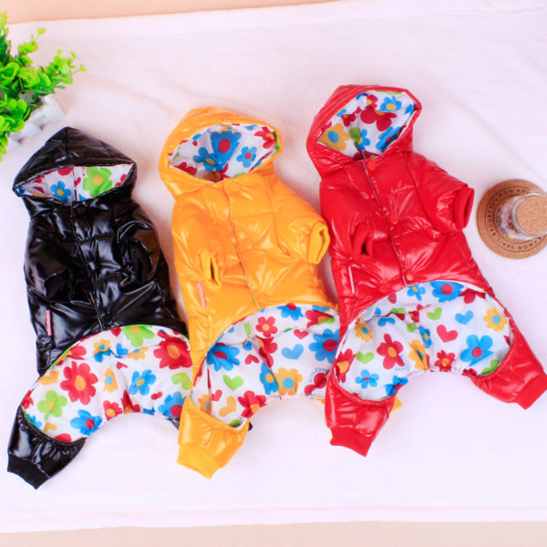 Clothes For Small Dogs Winter Warm Puppy Pet Dog Coats Waterproof Hooded Dog Jacket Jumpsuits Chihuahua Yorkie Clothing Overalls
