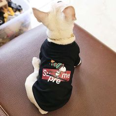Cotton Letter Print Chihuahua Sweater Pet Dog Clothes for Small Dogs Soft Breathable French Bulldog Tshirt Pug Costume PC0569