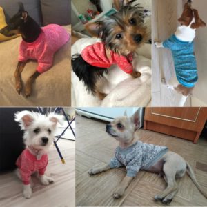 Cozy Classic Dog Sweater Pet Dog Clothes for Small Dogs Winter Warm Coat Fleece High-grade 15 Colors Christmas Clothing