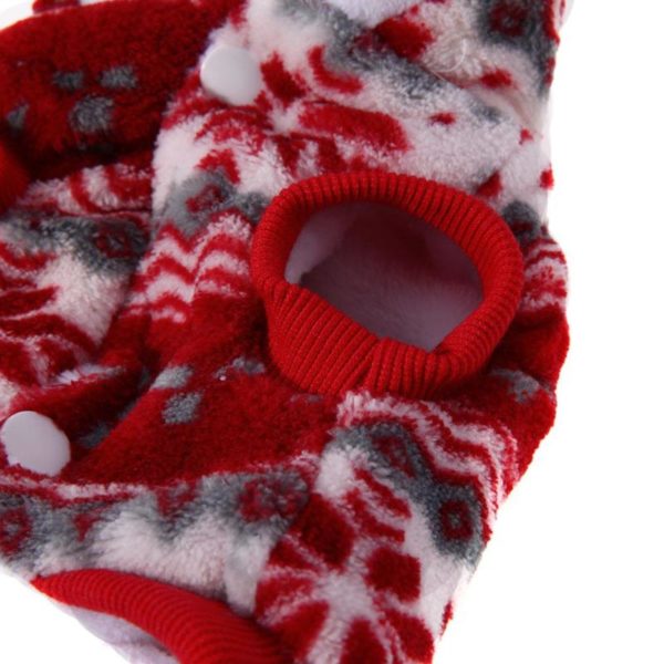 Cozy Snowflake Coral Fleece Winter Warm Pet Dog Clothes Hoodie Coat