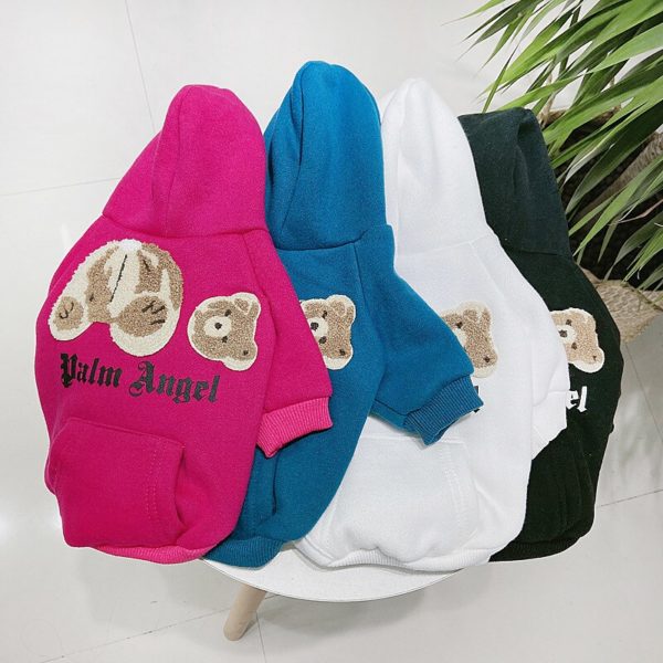 Cute Bear Winter Fleece Family Clothes For Dog Parent-Child Outfit Small Medium Dog Coat Jacket Bulldog Pet Cat Pajamas