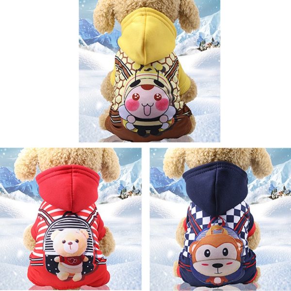Cute Dog Clothes Puppy Cat Cotton Coat Jacket Soft Winter Warm Pet Hoodies Vests For Small Dog Chihuahua French Bulldog Clothing