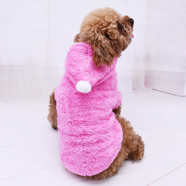 Cute Puppy Dog Hoodie Autumn And Winter Pet Clothes Keep Warm Dogs Coat Clothes Plush Cats Dogs Pets Sweatshirt Costume Supplies