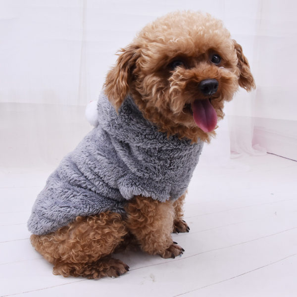 Cute Puppy Dog Hoodie Autumn And Winter Pet Clothes Keep Warm Dogs Coat Clothes Plush Cats Dogs Pets Sweatshirt Costume Supplies