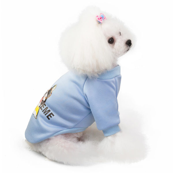 Cute pet clothes cotton dog sweatshirt puppy clothes warm cartoon coat clothing winter warm clothes leg clothes cute dog coat