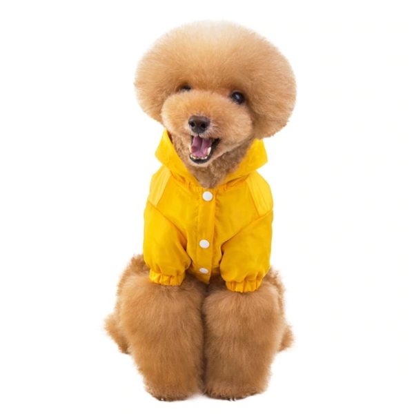 Dog Clothes Pet Dog Reflective Raincoat Puppy Dog Hoodie Rain Coat Small Dog Jacket Clothes Waterproof Rain Coat Pet Supplies