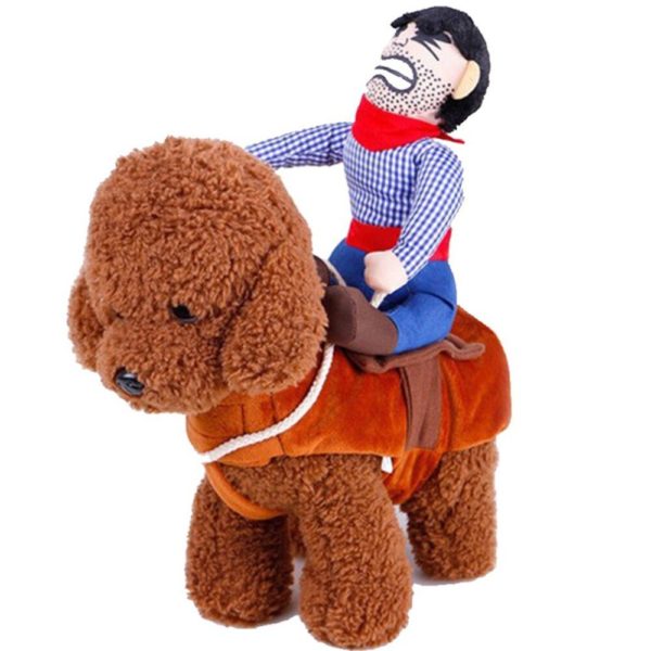 Dog Halloween Riding Costumes Dolls Cowboy Knights Jin Mao Teddy Personality Funny Dog Clothes Fashion