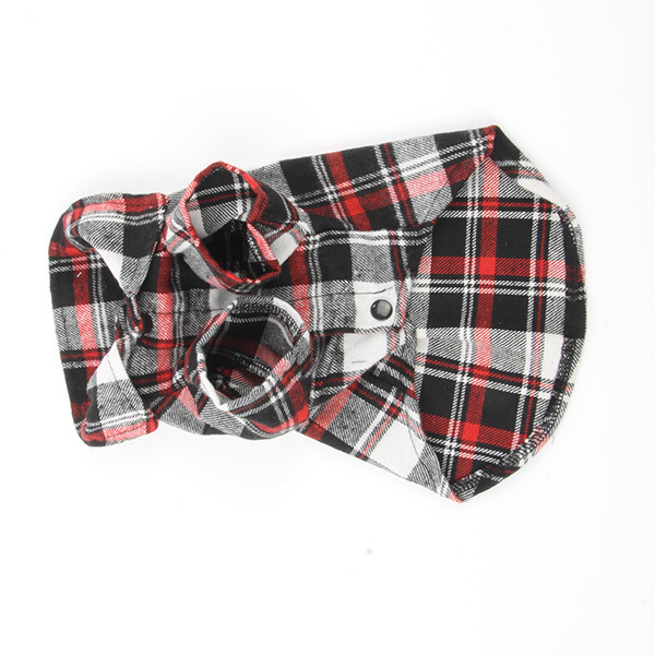 Dog Pet Casual Plaid Lapel Button Shirt Jacket Cotton Blend Sweatshirt Dogs Clothes Best