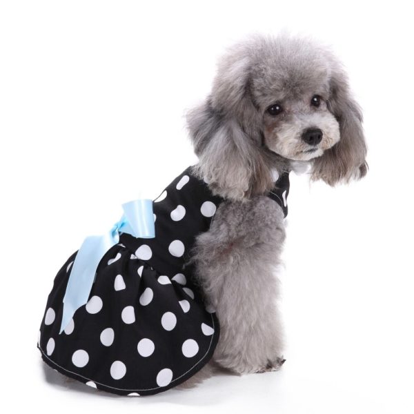 Dog Pet clothes Cute Polka Dot Ribbon Dog Dress Dog Clothes Cozy Dog Shirt Pet Vestiti per cani da compagnia
