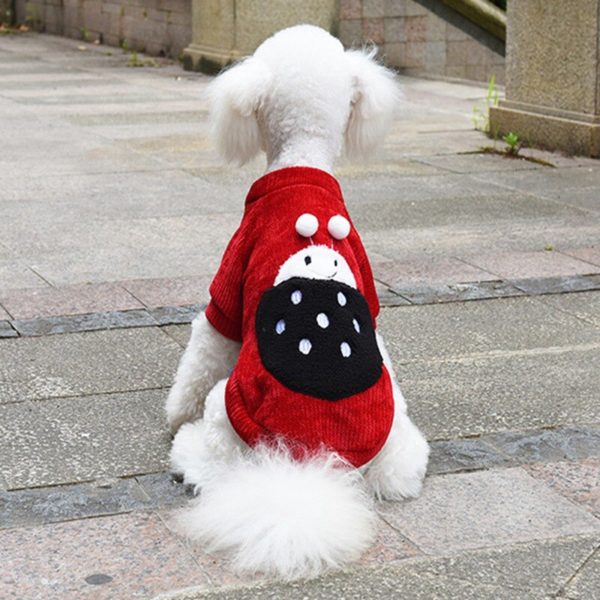 Dog Winter Clothes For Small Dogs Chihuahua Yorkies Pug Clothes Cute Ladybug Coat Warm Dog Clothing Pet Puppy Jacket Ropa Perro