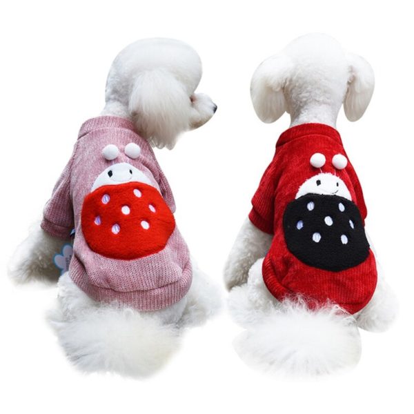 Dog Winter Clothes For Small Dogs Chihuahua Yorkies Pug Clothes Cute Ladybug Coat Warm Dog Clothing Pet Puppy Jacket Ropa Perro