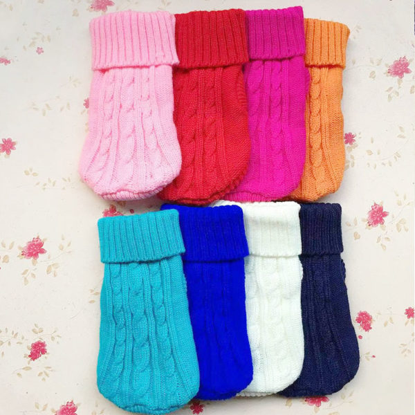 Dog Winter Clothes Knitted Pet Clothes For Small Medium Dogs Chihuahua Puppy Pet Sweater Yorkshire Pure Dog Sweater Ropa Perro