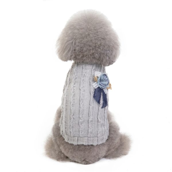 Dogs Coat Clothes Teddy Dog Girl Cute Sweaters Dog Knitted Clothes Korean Style Dogs Winter Clothing For Yorkshire Poodle Bichon