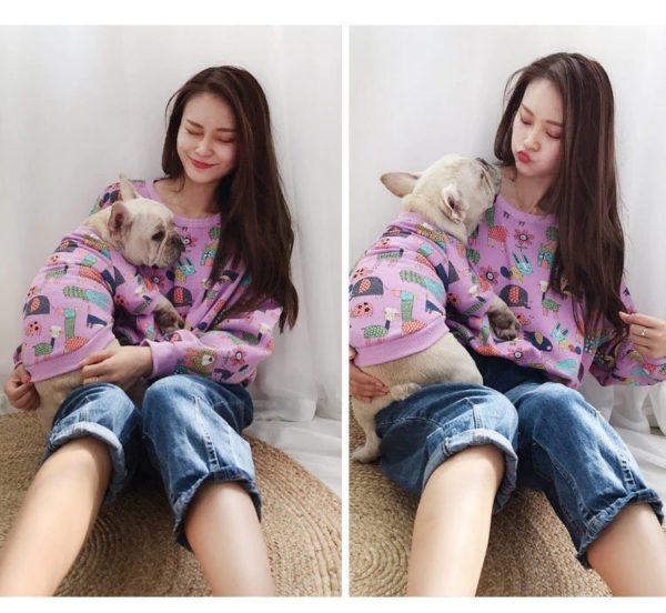 Fleece Family Clothes For Dog Parent-Child Matching Outfit Small Medium Dog Coat Jacket For Bulldog Pet Cat Pajamas Hoodie Shirt