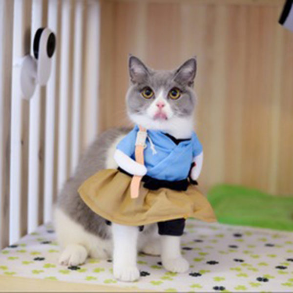 Funny Cat Dog Costume Uniform Suit Cat Clothes Costume Puppy Clothes Dressing Up Suit Party Clothing For Cat Cosplay Clothes 58