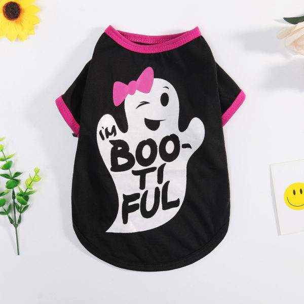Halloween New Pet Dog Clothes Shirt Ghost Painting Polar Puppy Coat Pets Puppy Clothes Pet Products Dogs Pets Clothing Chihuahua