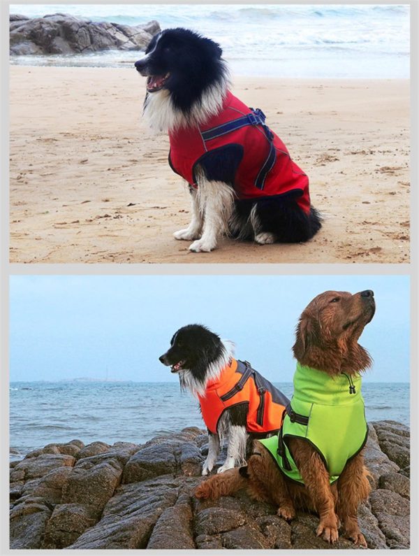High Quality Spring Jacket For Dog Life Waterproof Large Dog Clothes With Harness Autumn Small Dog Coat Pet Clothes Luxury