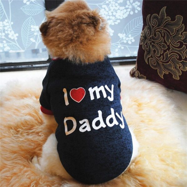 I LOVE MOM Dog Winter Coat Pet Coat Jacket Puppy Chihuahua Dogs Clothes For Dog Winter Clothing