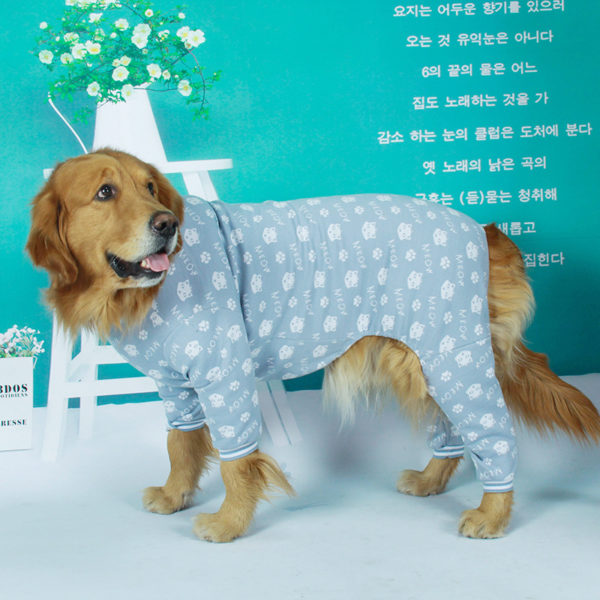 Large Dog Outfit Jumpsuit Pajamas Winter Big Dog Clothes Samoyed Golden Retriever Labrador Pet Clothing Dog Costume Apparel Coat