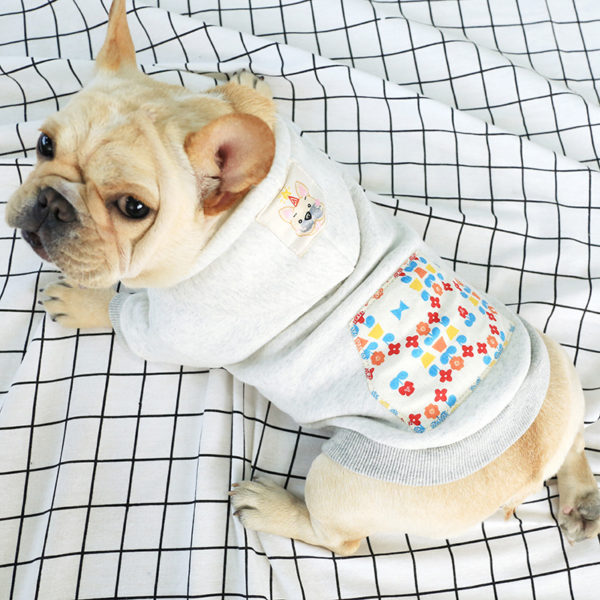 Law Bucket Clothes Spring And Summer-Hooded Sweatshirt And Pug English Bulldog Clothing Pet Fat Dog Pug Dog Clothes