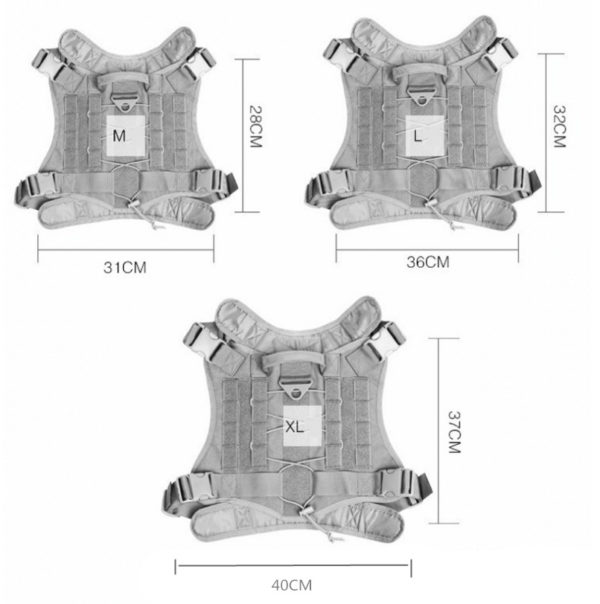 Military Tactical Dog Harness Pet Dog Vest Waterproof Dog Vest Tactical Training Camo Dog Clothes for Small Large Dogs Puppy