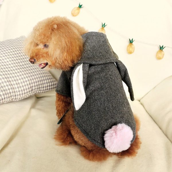 New Cat Dog Clothing Cute Rabbit Decoration Keep Warm Coat Fashion Pet Clothing Dog Clothes Dog Clothes Dog Winter Clothes
