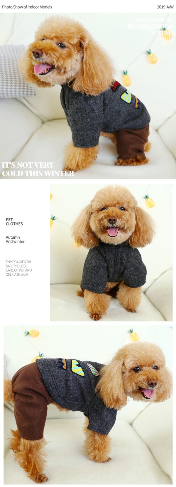New Style Teddy Bichon Puppy Caterpillar Monster Demon Dark Cool Legs-Autumn And Winter Cat Dog Clothes
