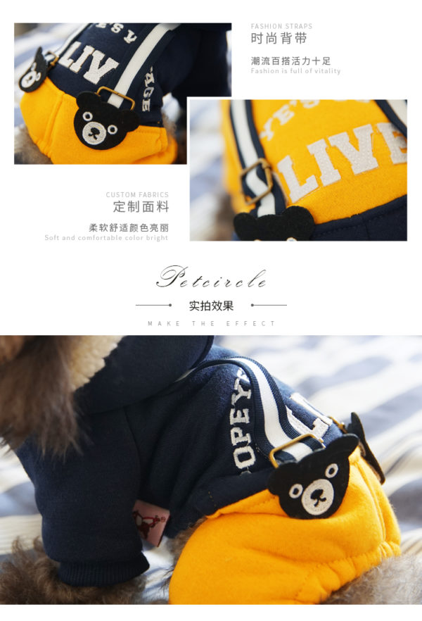 PETCIRCLE New Dog hoodies Jackets Dog Clothes Winter Cute Dog Jumpsuits Warm Dog Coats For Chihuahua