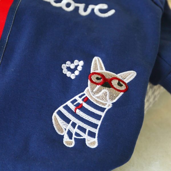 PETCIRCLE Pet Dress French Bulldog Corgi Small and Medium Dog Clothes Pugs Fat Dog Cute T-Shirt