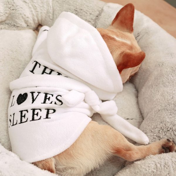 Pet Bathrobe Coral Cashmere Thickened Pet Hoodie Nightgown Pajama Dog Bathrobe Super Absorbent Towel for puppy Dog Cats Clothes