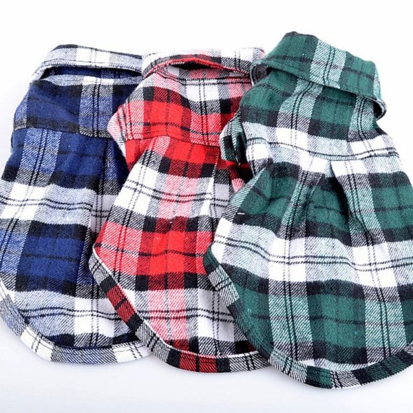 Pet Cat Clothes For Small Cats Spring Summer Fashion Cat Plaid Shirt Pets Clothing Puppy Dog Shirts Vest Clothes Kitten Outfits