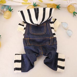 Pet Dog Cat Clothes Black And White Width Article Suspender Pants Small Dogs Legs Teddy Clothes
