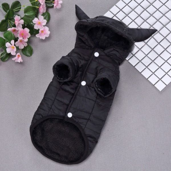 Pet Dog Cat Clothes Ears Cotton chihuahua Hoodie Warm Thick Brooch Autumn Winter Coat